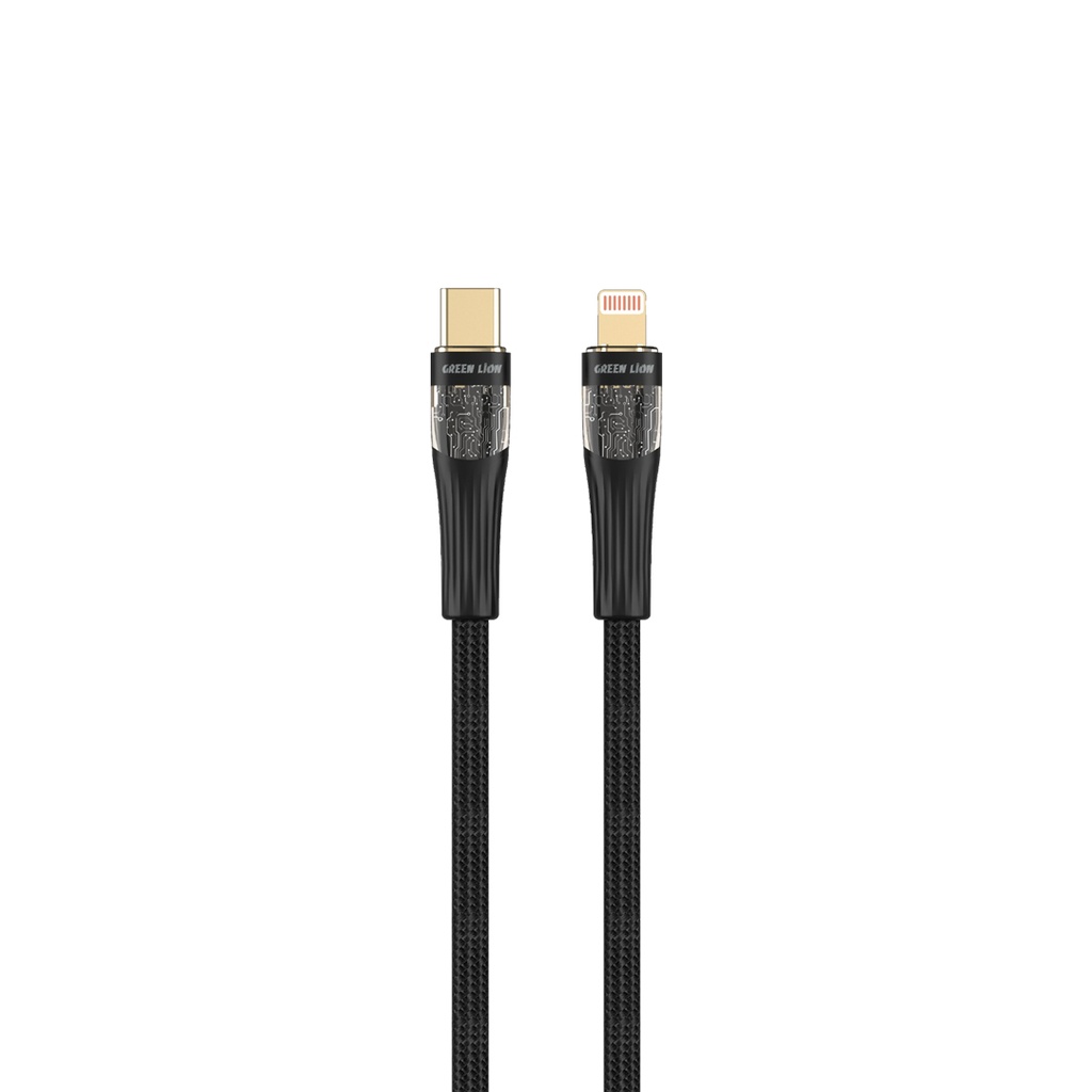 GREENLION Transparent Cable USB-C to Lightning 